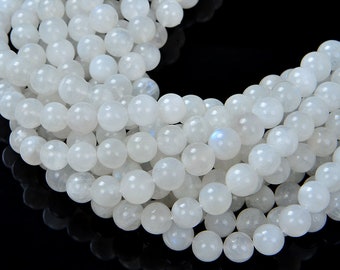 Rainbow Moonstone Gemstone Grade AAA Round 6mm 7mm 8mm 9mm 10mm 11mm 12MM Loose Beads 15.5 inch Full Strand (499A)