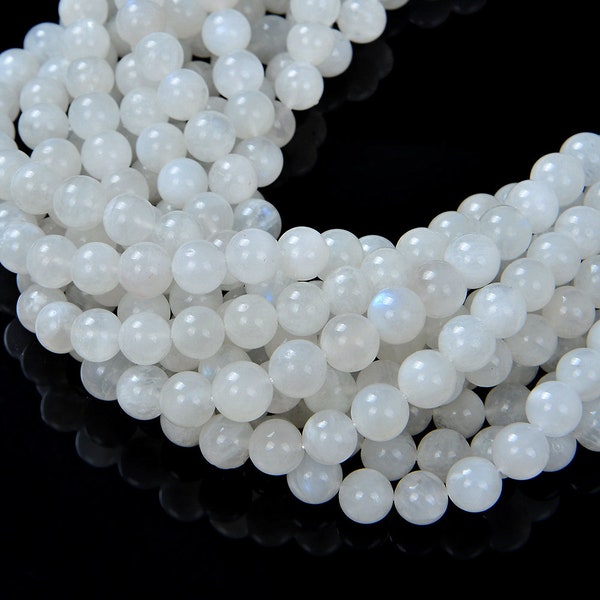 Rainbow Moonstone Gemstone Grade AAA Round 6mm 7mm 8mm 9mm 10mm 11mm 12MM Loose Beads 15.5 inch Full Strand (499A)