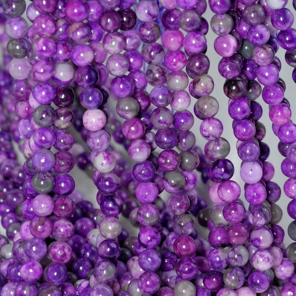 6mm Sugilite Gemstone Light Purple Violet Round Loose Beads 15.5 inch Full Strand (90184554-842)