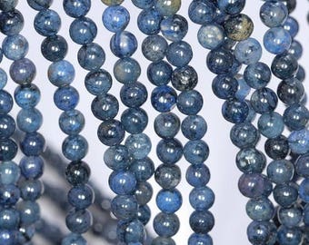 4mm Rare Dark Blue Dumortierite Gemstone Grade AAA Dark Blue Round 4mm Loose Beads 15.5 inch Full Strand (80004204-115)