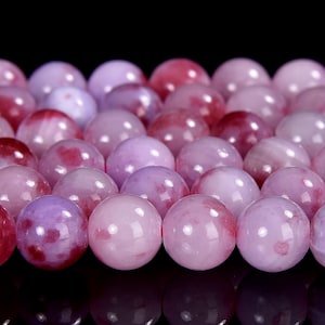 Red Pink Jade Gemstone Round 6MM Loose Beads (D574)