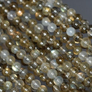 4mm Labradorite Gemstone Grade AB Round 4mm Loose Beads 16 inch Full Strand (90183197-342)