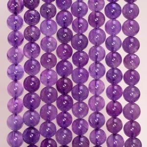 6mm Amethyst Gemstone Grade AA Purple Round 6mm Loose Beads 15.5 inch Full Strand (90186476-808)