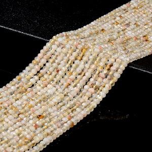 Natural Citrine Gemstone Grade A Micro Faceted Rondelle 4X3MM Loose Beads (P91)