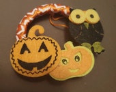 Autumn Wreath Mini Harvest Owl