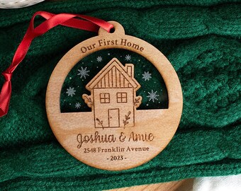 Custom First Home Ornament 2026, First Home Gift Personalized Christmas Ornaments, New Home Ornament Gift, Housewarming Gift for Couple