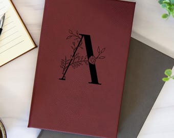 Laser Engraved Journal for Women, Vegan Leather Notebook, Friend Gift Personalized Journal, Engagement Journal, Personalized Notebooks