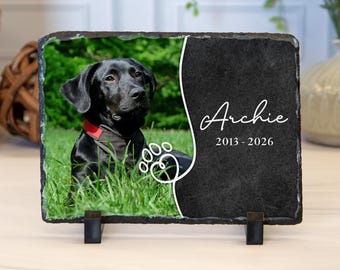 Custom Dog Memorial Stone, Pet Memorial Gift, Loss of Pet Dog Stone, Dog Memorial Plaque, Rainbow Bridge Pet Stone, Pet Remembrance Gift