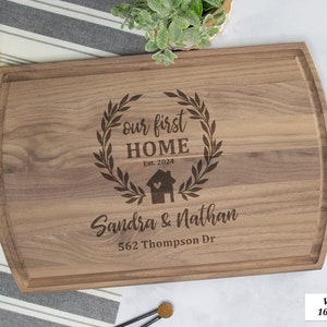 Our First Home Custom Cutting Board, First Home Gift, New Home Gift, Housewarming Gift, Cutting Board, Personalized Realtor Closing Gifts