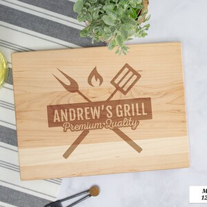 Personalized Grill Cutting Board, Custom Meat Board, Grill Gifts For Men, BBQ Grill Gift For Men Birthday, Meat Carving Board, Gift For Dad