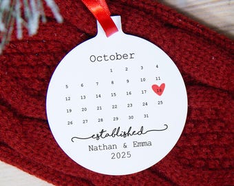 Personalized Wedding Ornament, Anniversary Ornament, Wedding Gift Personalized Christmas Ornament, Married Ornament Custom Couple Gifts