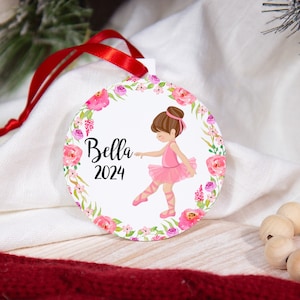 Personalized Ballerina Ornament For Girls, Ballerina Christmas Ornament, Ballerina Gift For Little Girl Christmas Ornaments Personalized