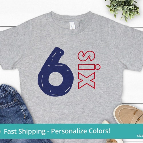 6th Birthday Shirt Boy 6 Year Old Boys 6th Birthday Shirt Etsy