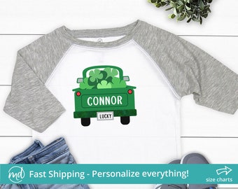 Toddler Boy St Patricks Day Shirt For Boys Truck Shirt, St Patricks Day Shirt Kids, St Patricks Day Shirt Boy, St Patricks Day For Boys