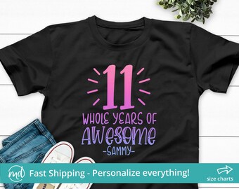 11 year old birthday girl shirts