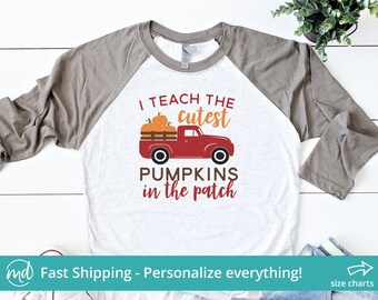 I Teach the Cutest Pumpkins in the Patch Shirt, Fall Teacher Shirt, Fall Teacher Tee, Fall Teacher Gift, Teacher Shirt Fall, Pumpkin Patch
