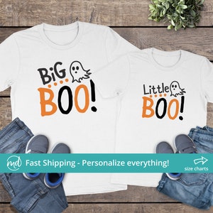 Halloween Sibling Shirt, Halloween Sibling Announcement, Big Boo And Little Boo Shirt, Sibling Halloween Shirt, Sibling Halloween Outfits