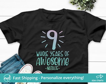 9 year old birthday shirt ideas