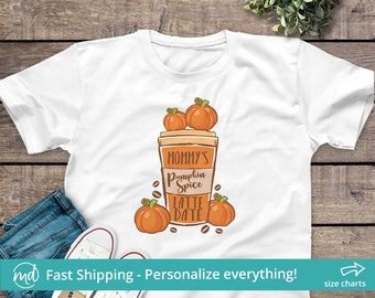 Mommys Pumpkin Spice Latte Date Shirt, Kids Pumpkin Spice Outfit, Pumpkin Spice Latte Shirt, Pumpkin Spice Shirt Toddler Pumpkin Spice Shirt