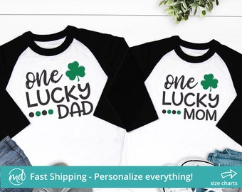 One Lucky Mom Shirt, One Lucky Dad Shirt, One Lucky Daddy, One lucky mama, Matching St Patrick's Day Birthday Shirts, Lucky One Birthday