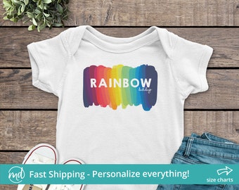 Rainbow Baby Announcement- Rainbow Baby Shower Gift - Rainbow Baby Outfit - Pregnancy After Loss - Miracle Baby