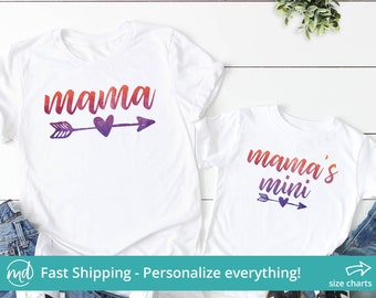 Mama and Mamas Mini Shirt, Mama and Me Shirts, Matching Mama and Mini Shirts, Mom and Mini Shirts, Mom and Daughter Matching Outfits