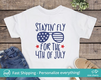 Staying Fly for the 4th of July Tshirt, July 4th Shirt for Boys, Fourth of July Shirt for Kids, 4th of July Shirt for Toddler Boy