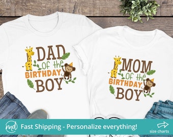 Jungle Family Shirts, Birthday Jungle Theme, Matching Family Birthday Shirts, Jungle Birthday Shirts for Mom and Dad Wild About the Birthday