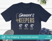 Fathers Day Gift For Grandpa Shirt With Grandkids Names, Grandpa Fishing Shirt Grandpa Shirt With Names, Grandpa Fishing Gift From Grandkids