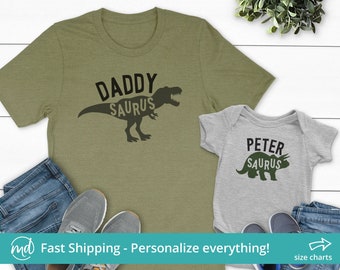 Matching Dinosaur Shirts, Daddysaurus Shirt, Dad And Son Dinosaur Shirt, Dino Dad Shirt, Family Dinosaur Shirts, Personalized Dinosaur Shirt