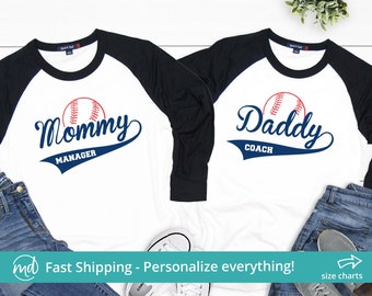 Mom and dad baseball shirts Clearance