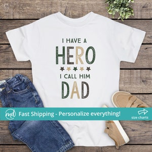 Military Homecoming Shirt, Fathers Day Toddler Shirt, My Hero Wears Combat Boots, Daddy is my Hero, Army Homecoming, I Have a hero