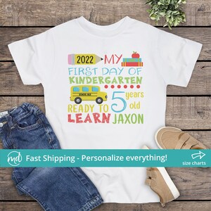 My First Day Of Kindergarten Shirt For Boys, Personalized First day of Kindergarten Shirt Boys Kindergarten Back To School Shirt Boys