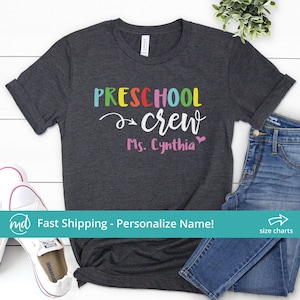 Preschool Crew Shirt, Preschool Teacher Shirt, Preschool Team Shirts, Preschool Teacher Tshirt, Preschool Squad Shirt Preschool Teacher Gift