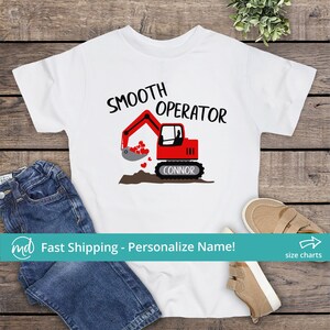 Smooth Operator Shirt, Boys Valentines Shirts Personalized, Toddler Boy Valentine Shirt, Valentines Day Shirt, Construction Valentine Shirt