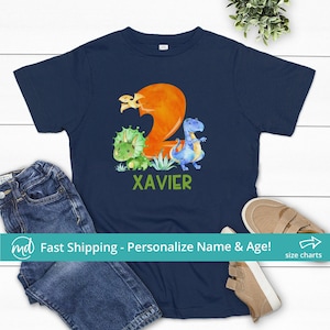 Dinosaur 2nd Birthday Shirt, Dinosaur Birthday Shirt Toddler Birthday Shirt, Boys 2nd Birthday Dino Shirt, 2 Year Old Birthday Boy Shirt