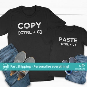 Copy Paste Shirts, Dad and Baby Set, Copy Paste Dad and Son Tshirts, Matching Father Son Shirts, Dad Son Shirts, Father Son Matching Shirts