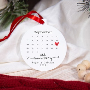 10th Anniversary Ornament Personalized, 10th Anniversary Gift For Him, 10 Year Anniversary Gift For Husband, Couples Ornament Personalized