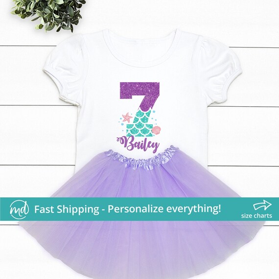 7th Birthday Mermaid Shirt Mermaid 