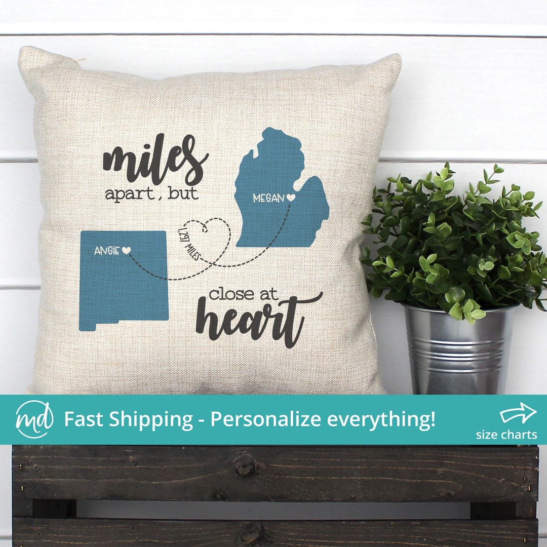 Long distance friendship clearance pillows