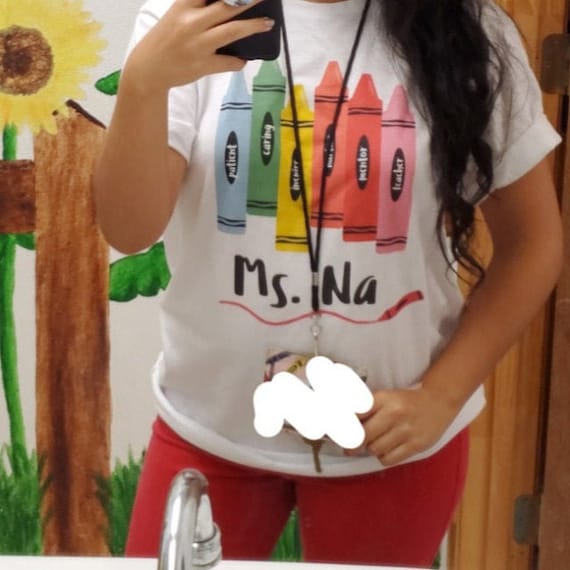 Teacher crayon shirt Clearance
