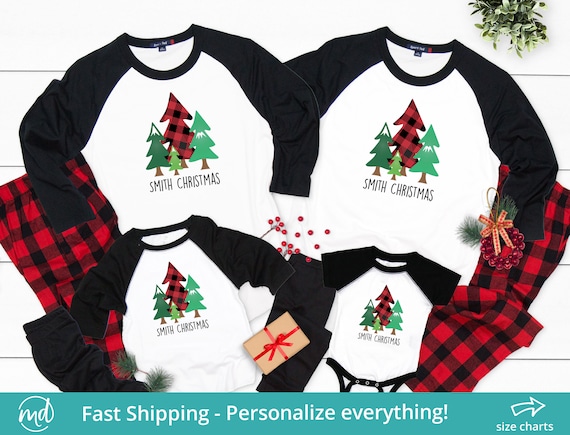 Family Christmas Pajamas Personalized Matching Christmas | Etsy