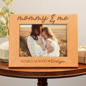 Mommy & Me Picture Frame Personalized, Mommy and Me Gifts for Mom, Wood Picture Frame, Personalized Mothers Day Gift, Custom Photo Frame