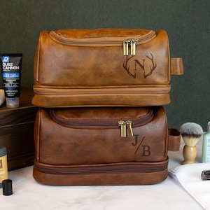 Personalized Dopp Kit For Him, Mens Travel Bag, Toiletry Bag Custom Husband Gift From Wife, Dopp Kits For Men, Husband Birthday Gift Idea