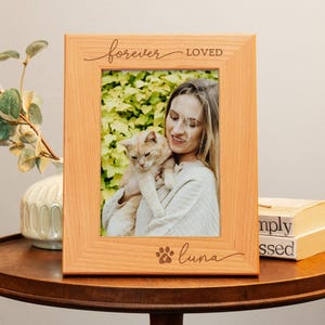 Custom Cat Memorial Frame, Cat Loss Gift for Cat Lovers, Cat Photo Frame, Pet Loss Picture Frame, Cat Memorial Gift, Cat Remembrance Frame