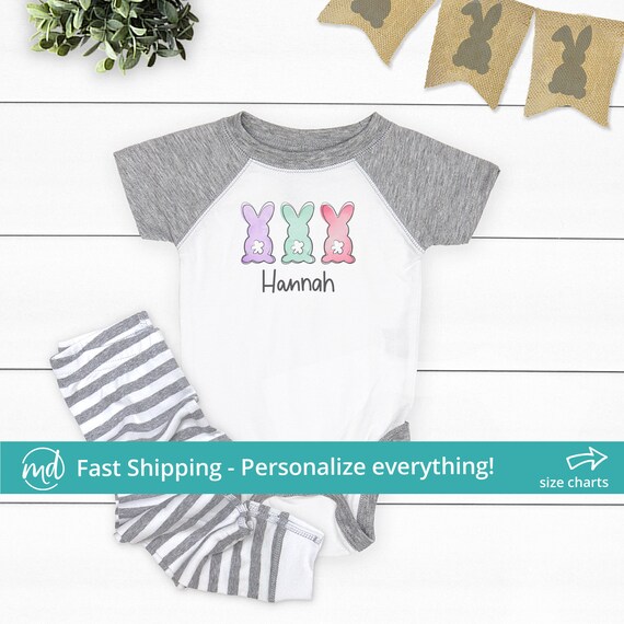 Baby Girls Easter Pajamas Personalized Baby Girl Easter Pjs