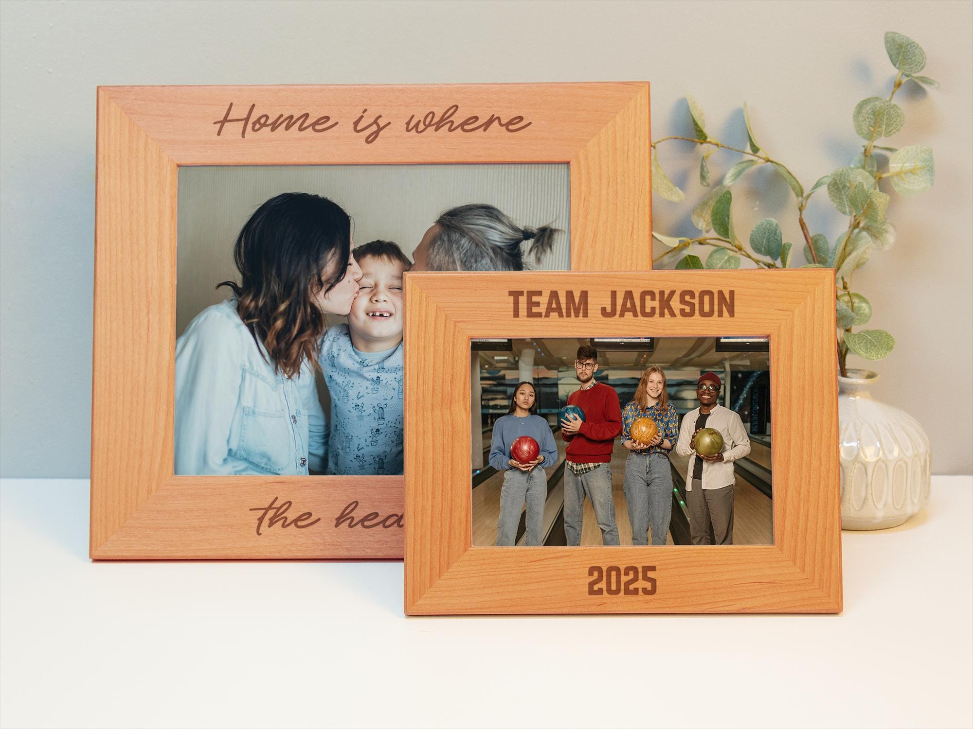 Custom Text Picture Frame Personalized, Wood Picture Frames 5x7, Photo ...