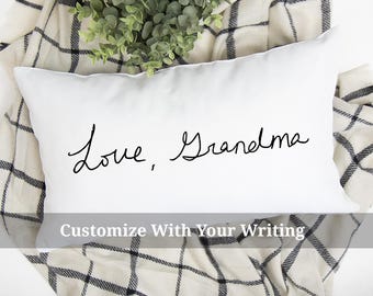 Personalized Handwriting Gifts, Personalized Pillow Cover, Loved Ones Handwriting Gift, Memorial Gift For Loss of Father, Bereavement Gift