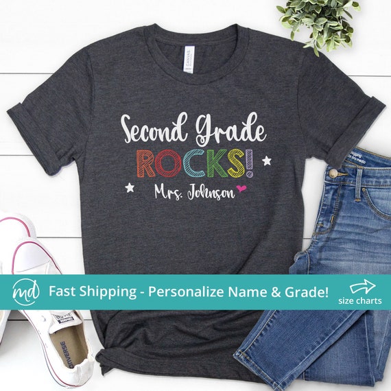 2nd Teacher Team Shirts - Second Grade Rocks 2nd Teacher Team Shirts - Second Grade Rocks