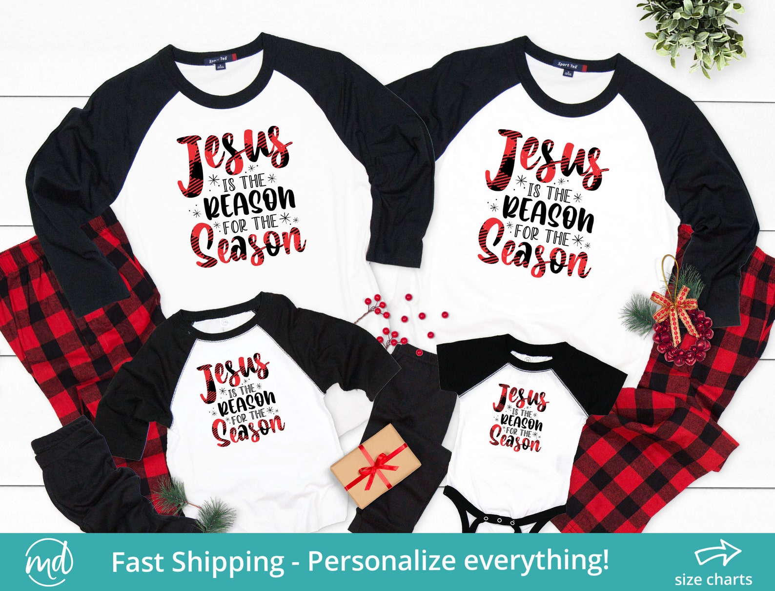 Jesus is the Reason for the Season Pajamas Jesus is the Etsy